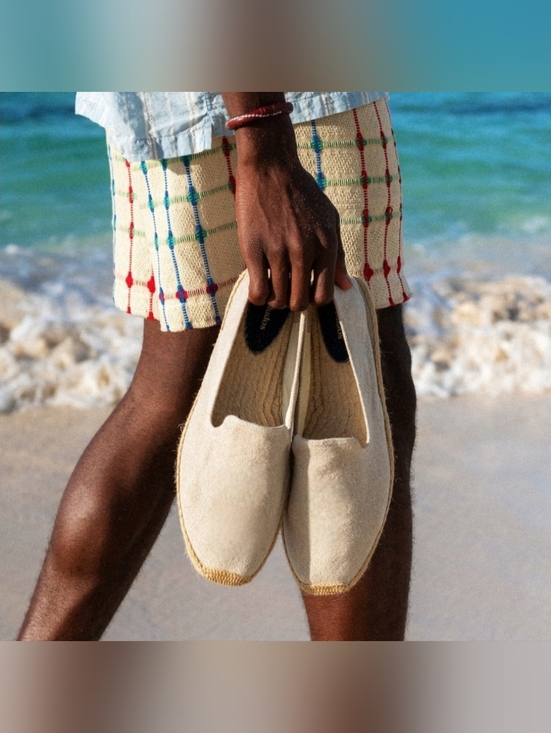 Soludos Other - Soludos Men's Smoking Slipper Espadrille Slip On Natural Cotton Linen 9.5 NEW